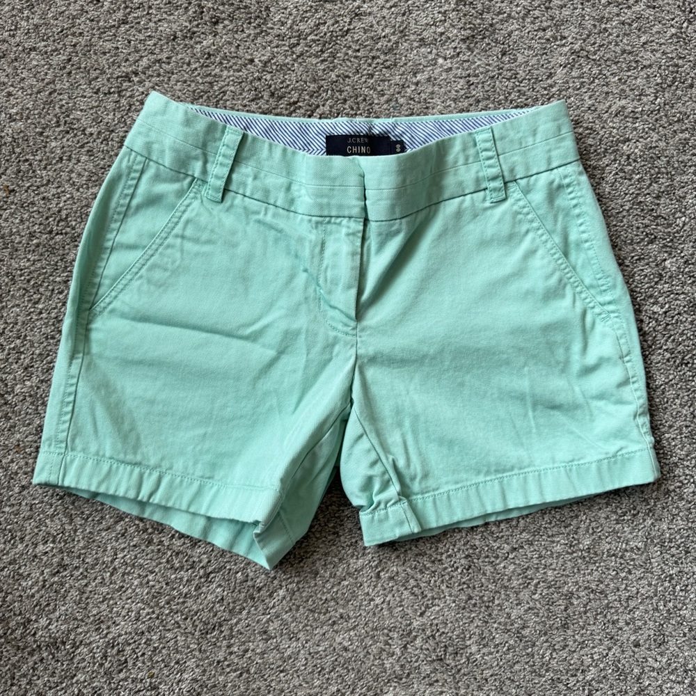 J. Crew Chino Mint Green Shorts